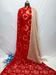 Vestido de Novia Faransawi de HABITU ENTERPRISES, Alta Calidad, 100% Tela de Seda Tejida, Transpirable, Peso Medio, Multicolor - Product Image 2