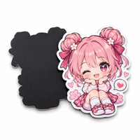 Aimants de réfrigérateur en acrylique avec logo personnalisé, cadeaux promotionnels avec impressions de dessins animés/anime et finition époxy