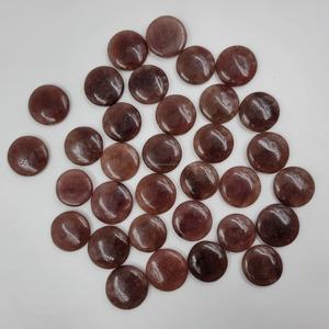 Discos planos de piedras preciosas naturales pulidas en forma de moneda de cuarzo fresa hecha a mano de primera calidad amor curación Reiki a granel-fabricación de joyas de regalo - Product Image 5