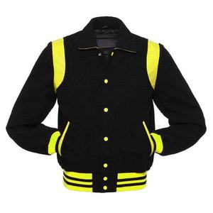 Veste universitaire en laine et cuir véritable, veste universitaire personnalisée, coupe-vent en cuir pour homme, design sur mesure - Product Image 6