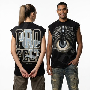 Hot Sale Fashionable Style OEM ODM Cotton Summer Sleeveless T Shirts Streetwear Custom Printed Style Distressed Tank Top Men's - Product Image 2