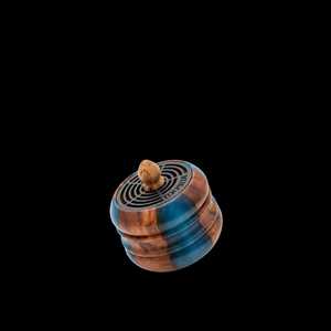 Brûleur à Bakhoor en Résine et Bois Créatif, Mabkhara Artisanale avec Design Rond Artistique pour Bakhoor et Parfums - Product Image 3