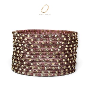 Fashion Jewelry Kashmiri Purple Wine Raindrop Glass Bangles Crystal Zircon Stones for Women Wedding <b>Wardrobe</b> Collection - Product Image 5