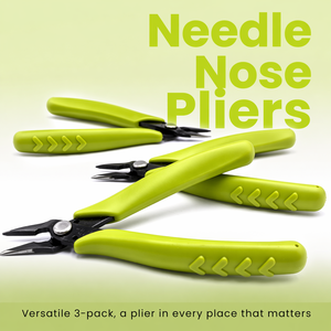 5.3 Mini Needle Nose <b>Pliers</b> <b>Set</b> 3 Pack Stainless Steel Precision <b>Pliers</b> with Serrated Jaws for Jewelry Electronics Crafts DIY - Product Image 2