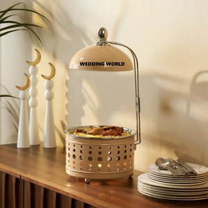 Calentador de comida metálico con diseño de luna y estrella, cacerola árabe de calidad premium, forma redonda, olla metálica de lujo nueva. - Product Image 6