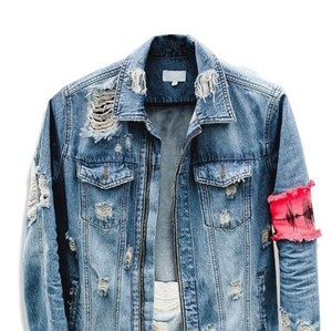 OEM Custom Men's <b>Denim</b> Jacket Vintage Washed Cotton Jean <b>Coat</b> Eco-Friendly Breathable Quick Dry Wholesale Streetwear Casual - Product Image 3