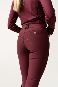 Cómodos y ligeros de lujo para mujer, mallas de cintura alta para montar, pantalones ecuestres, nailon Spandex profesional - Product Image 5