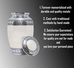 Urnes funéraires en métal de style américain de qualité supérieure, écologiques, peintes à la main et sculptées, pour funérailles. - Product Image 3