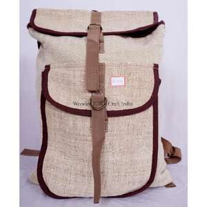 Mochila de viaje de alta calidad, lujo retro vintage, gran capacidad, ligera, nueva, de lona de algodón con cierre de hebilla y cremallera. - Product Image 5