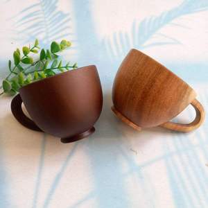 Chope à bière en bois artisanale avec poignée sculptée en forme de dragon, tasse à café ou à thé, design rustique vintage, chope à boire en bois - Product Image 6