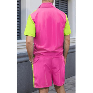 2026 New Arrival Men's Fully Customizable Plus Size Summer Two-Piece <b>Set</b> Polyester/Cotton Windbreaker Short Streetwear - Product Image 6