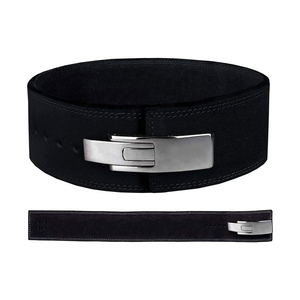 Custom Genuine Leather Lever Belt for Powerlifting Weightlifting Gym Training with Stainless Steel Lever Buckle OEM ODM - Product Image 3