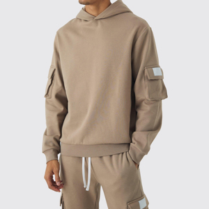 OEM Lightweight Cotton Hooded Oversize <b>Tracksuits</b> for Men <b>Plain</b> Winter Fleece Logo Printed Quick Dry High Quality Custom - Product Image 4