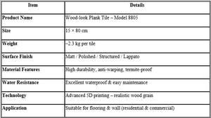 กระเบื้องลายไม้ 15×80 ซม. – รุ่น 8805 - Product Image 4