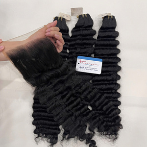 New Arrival Steam Loose Deep Wave Vietnamese Virgin Human Hair Bundles Curly Weft Hair Extensions No <b>Tangle</b> - Product Image 5