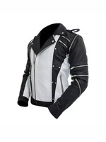 Veste en cuir Michael Jackson Pepsi |   Veste de motard en cuir noir pour homme |   Vente en gros personnalisée OEM