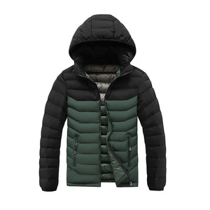 Custom Logo Black Polyester Winter Outdoor Puffer Down Coat Padded Men's Jumper <b>Jackets</b> for Men - Product Image 1