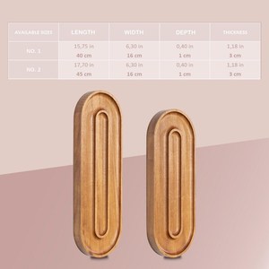 Handmade Wooden Serving <b>Platter</b> Natural Wood Dining Tableware Supplier by Curio Craft - Product Image 2