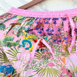 Colorful Floral Patchwork Cotton <b>Harem</b> Trousers with Loose Relaxed Fit Breathable Fabric for <b>Yoga</b> Practice Bohemian Festival - Product Image 5