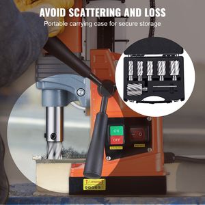 ชุดเครื่องตัดแบบวงแหวน6ชิ้นก้านเชื่อมโลหะความเร็วสูงบิต M2AL แม็ก1 "2" สำหรับการตัดขนาดเส้นผ่าศูนย์กลาง2 "สำหรับดอกสว่านฐานแม่เหล็ก - Product Image 5