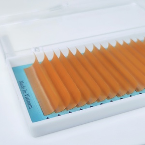 Wholesale Luxury Custom Logo Dark Eyelash Extensions Case 12 Rows 0.03 Volume <b>Soft</b> Mink PBT Lash Packaging <b>Boxes</b> - Product Image 6