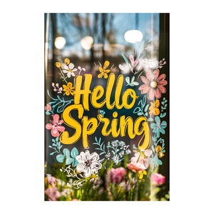 สติกเกอร์ไวนิลใสพิมพ์ลาย UV ตามสั่ง สำหรับตกแต่งกระจก ร้านค้า ซูเปอร์มาร์เก็ต โชว์รูม - Product Image 1