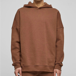 Vêtements d'hiver à manches longues, sweats à capuche pour hommes, style hip-hop, pull-over 100% coton, surdimensionné, logo personnalisé imprimé, sweats en molleton - Product Image 1