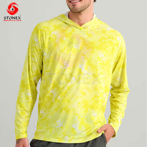Vente en gros de sweats à capuche de pêche pour hommes, protection UV, séchage rapide, manches longues, performance athlétique - Product Image 3