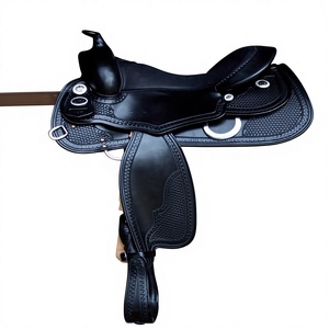 Silla de montar inglesa de cuero genuino de búfalo negro con armazón de madera, de alta calidad para equitación, color personalizable para exportación. - Product Image 2