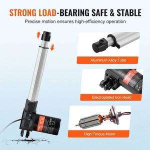 Attuatore Lineare da 8 Pollici per Carichi Pesanti 1320 libbre/6000N 12V con Movimento Lineare 0,19 pollici/s e Staffa di Montaggio per Cilindri - Product Image 5