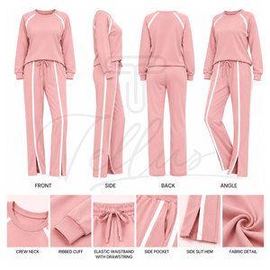 Survêtement pour femmes de bonne qualité, tendance, avec logo personnalisé, léger, à bas prix - Product Image 4