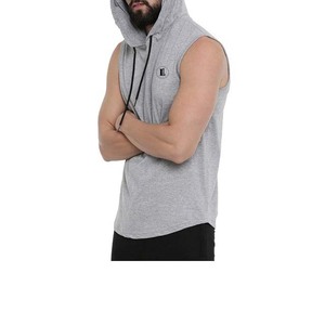 Haut de sport sans manches ajusté personnalisé OEM pour homme – Coton, idéal pour la musculation et le fitness - Product Image 3