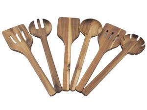 Cucharas de madera de acacia al por mayor, utensilios de cocina para ensaladas, cuencos de frutas, tazas, tenedores, cuchara esculpida, manijas para el hogar - Product Image 6