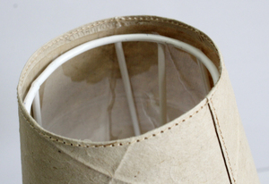 Natural Hemp Fiber Paper With Sandwiched Thread Between Cotton Paper Purely Recycled & Handmade Hotel Living <b>Bed</b> Room Lampshade - Product Image 2