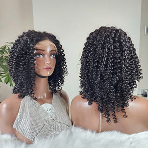 Pelucas Rizadas Pixie: Precio Mayorista de Fábrica, Pelucas de Cabello Humano Vietnamita Virgen con Encaje Frontal Completo HD Transparente - Proveedor - Product Image 3