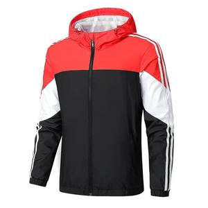 Blouson coupe-vent à capuche noir pour homme 2026 avec demi-fermeture éclair – Vente en gros, conception personnalisée - Product Image 5