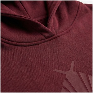 <b>Women</b> 100% Cotton Hooded Tracksuit Set Maroon Solid Color Full Length <b>Sweatpants</b> And Jacket Loose Fit Autumn Casual Wear - Product Image 4