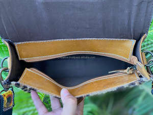 กระเป๋าหนังวัวสะพายข้างสำหรับผู้หญิงกระเป๋าถือหนังแท้สำหรับ100% อเนกประสงค์พิมพ์ลายเสือดาวดีไซน์วินเทจ - Product Image 6