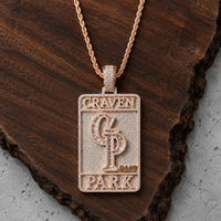 Pendentif personnalisé en argent 925 avec lettres, style hip-hop, micro-pavé de moissanite baguette, pour mariage, unisexe