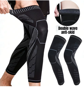 Manchons de compression antidérapants et respirants pour jambes entières, en mélange de spandex, unisexe, toutes saisons, à enfiler, anti-gonflement pour entorses - Product Image 5