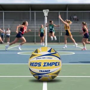 Ballon de netball personnalisé en caoutchouc synthétique de qualité supérieure, durable, toutes saisons, avec une adhérence élevée, design léger, pour jouer en intérieur et en extérieur - Product Image 4