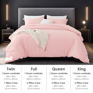 "Extra Large Pink Duvet <b>Cover</b> Set Breathable Fade-Resistant Luxuriously Soft Light Weight for <b>Bed</b>" - Product Image 3