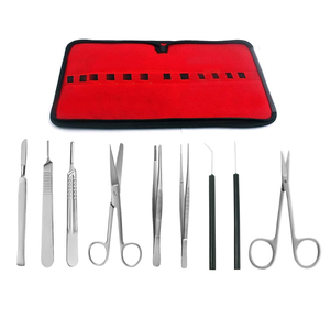 Kit de Disección de Rana, 9 Piezas, para Estudiantes de Biología, Construcción de Acero/Metal, Certificado CE Clase I, 1 Año de Garantía - Product Image 1