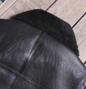 Chaqueta de cuero de vaca para hombre, estilo clásico, ligera, genuina y a la moda, para invierno. - Product Image 6