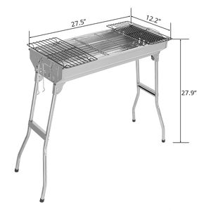 Griglia Portatile in Acciaio Inox per Campeggio, Materiale in Ferro per Carbone e Legna, Configurazione Standard - Product Image 6