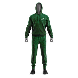 Custom Teamwear Geometric Tracksuit <b>Set</b> Unisex Hooded Jacket and Pants for Sports and Travel - Product Image 1