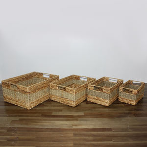 Cestas de regalo de lujo rectangulares para spa, cestas vacías de mimbre al por mayor, cestas de regalo grandes personalizadas de mimbre. - Product Image 2