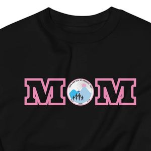 <b>Black</b> MOM Logo Crew Neck <b>Sweatshirt</b> Long Sleeve Casual Pullover Top Soft Fashion Apparel Everyday Wear Classic <b>Black</b> <b>Sweatshirt</b> - Product Image 3