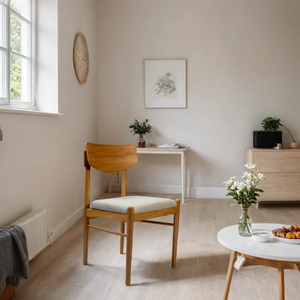 Silla de Comedor de Madera Maciza de Primera Calidad con Tela, Diseño Moderno para Hogar, Hotel, Restaurante, Centro Comercial, Escuela, Gimnasio, Uso Comercial - Product Image 2