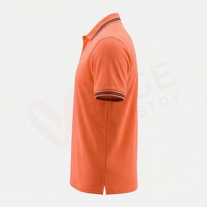 Polo à manches courtes pour homme en coton piqué, décontracté, respirant, uni, tricoté, coupe classique, avec boutons - Product Image 3